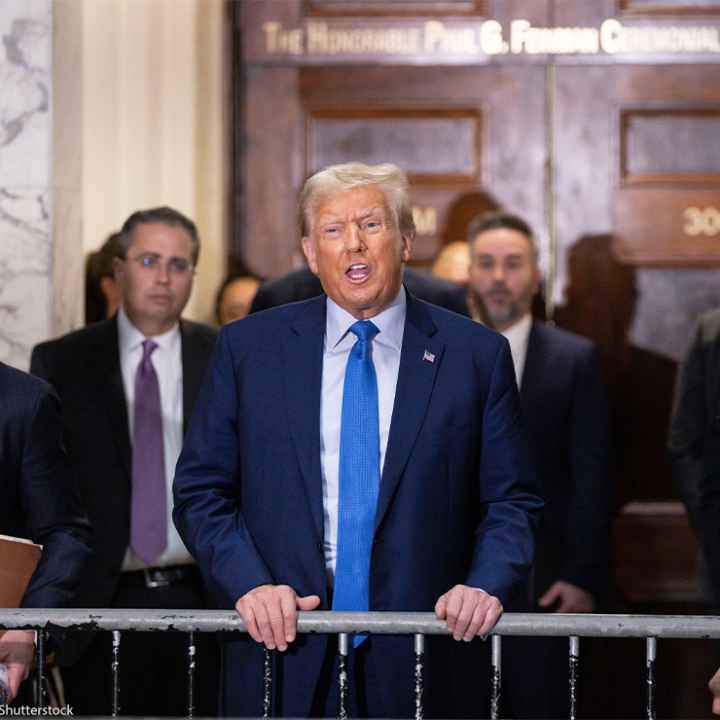 Ex-president Donald Trump at New York civil trial.